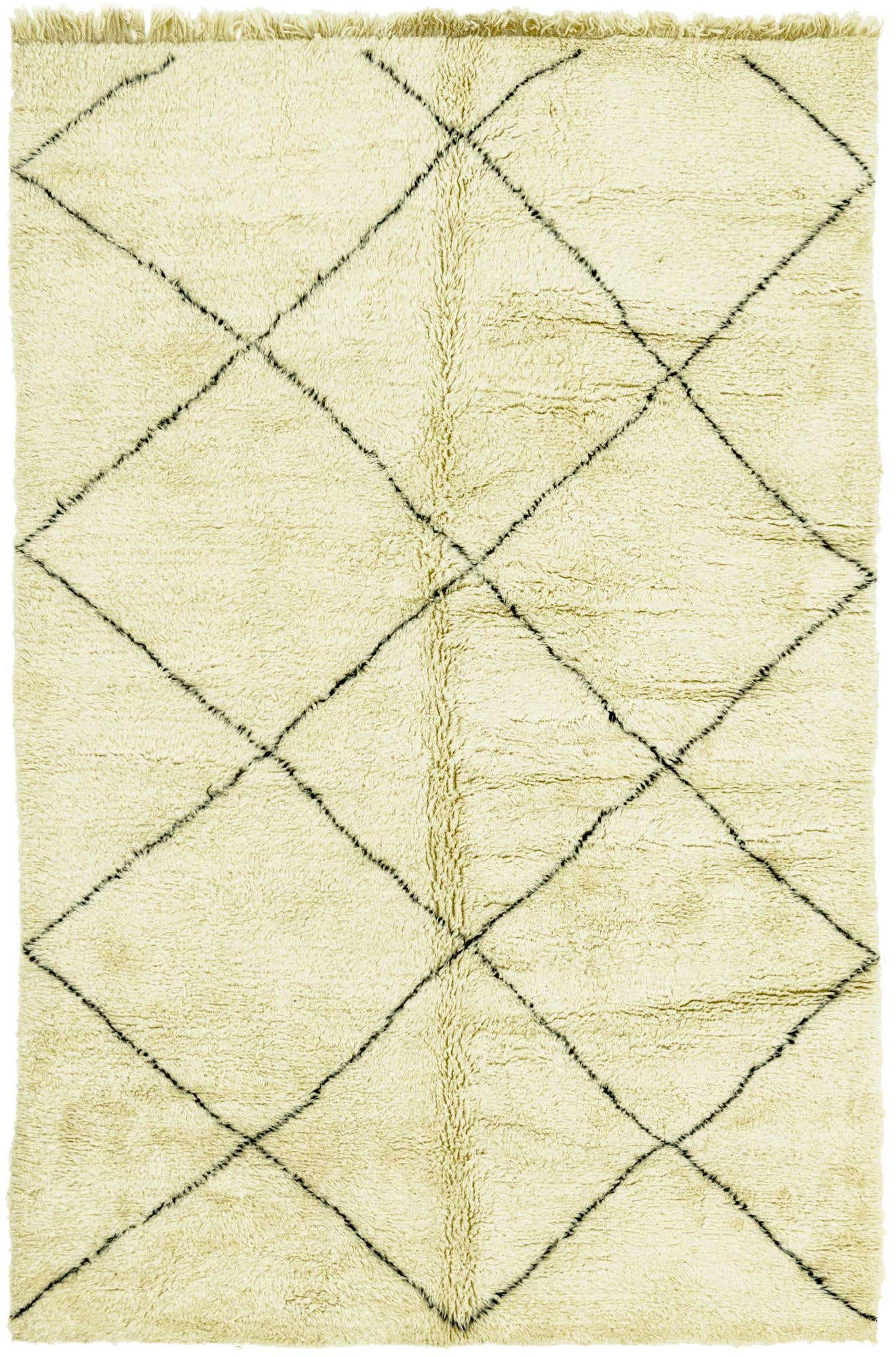 6' 10 x 10' 6 Hand Knotted Moroccan Wool Rug