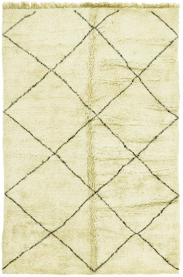 Detail image of 6' 10 x 10' 6 Hand Knotted Moroccan Wool Rug