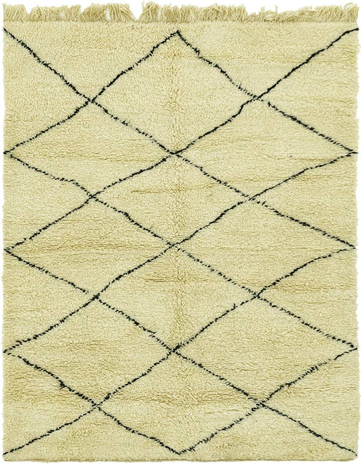 Detail image of 5' x 8' 3 Hand Knotted Moroccan Wool Rug
