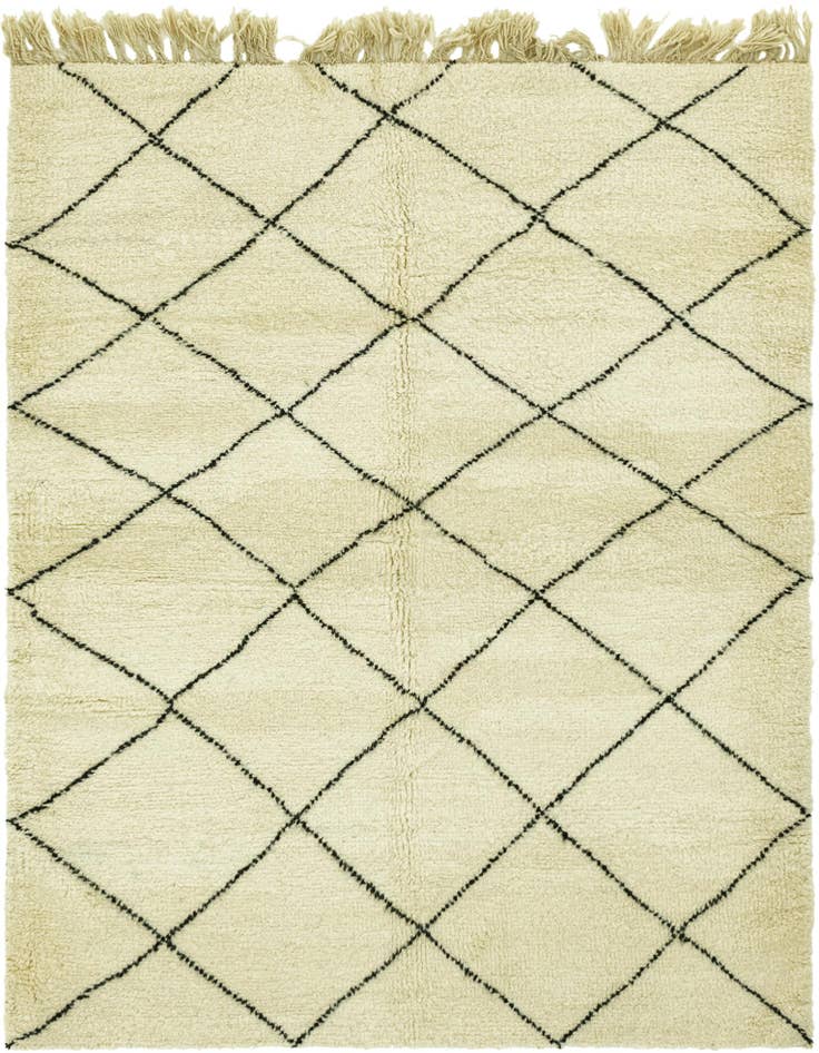 Detail image of 5' 11 x 7' 7 Hand Knotted Moroccan Wool Rug