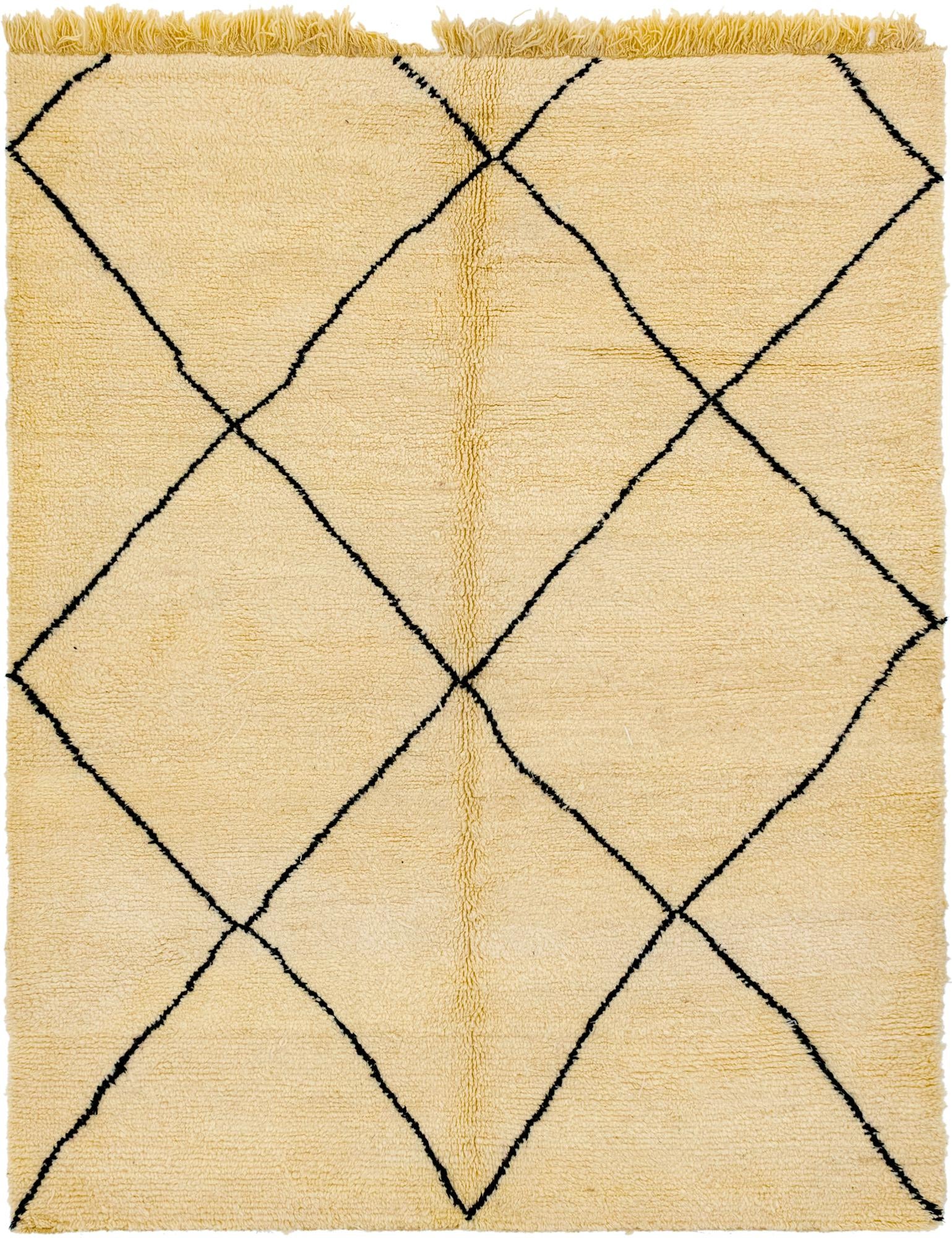 7' 1 x 9' 2 Hand Knotted Moroccan Wool Rug