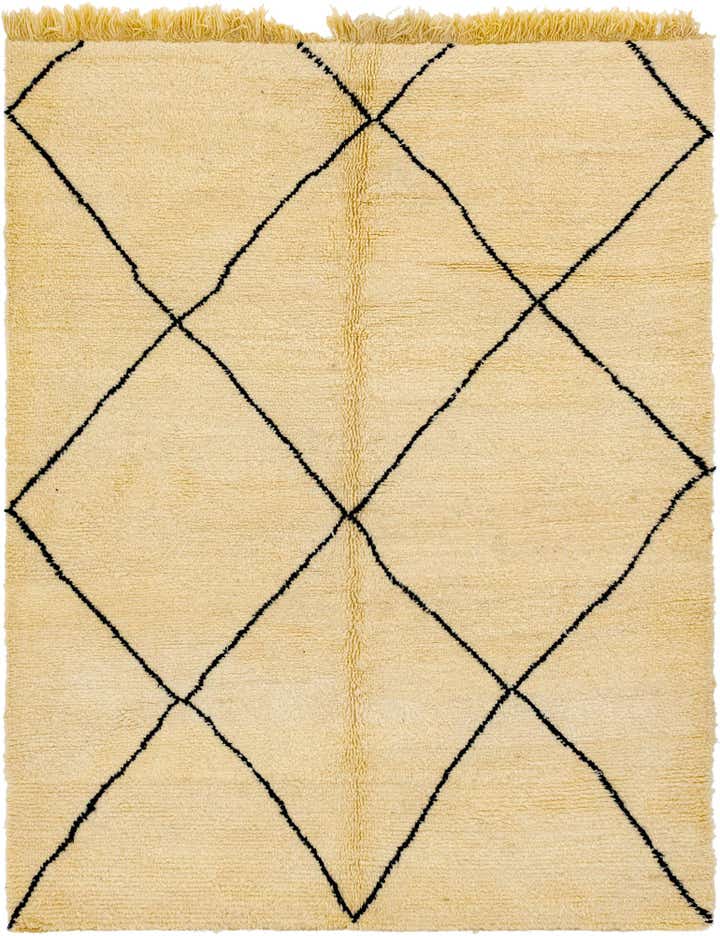 7' 1 x 9' 2 Hand Knotted Moroccan Wool Rug