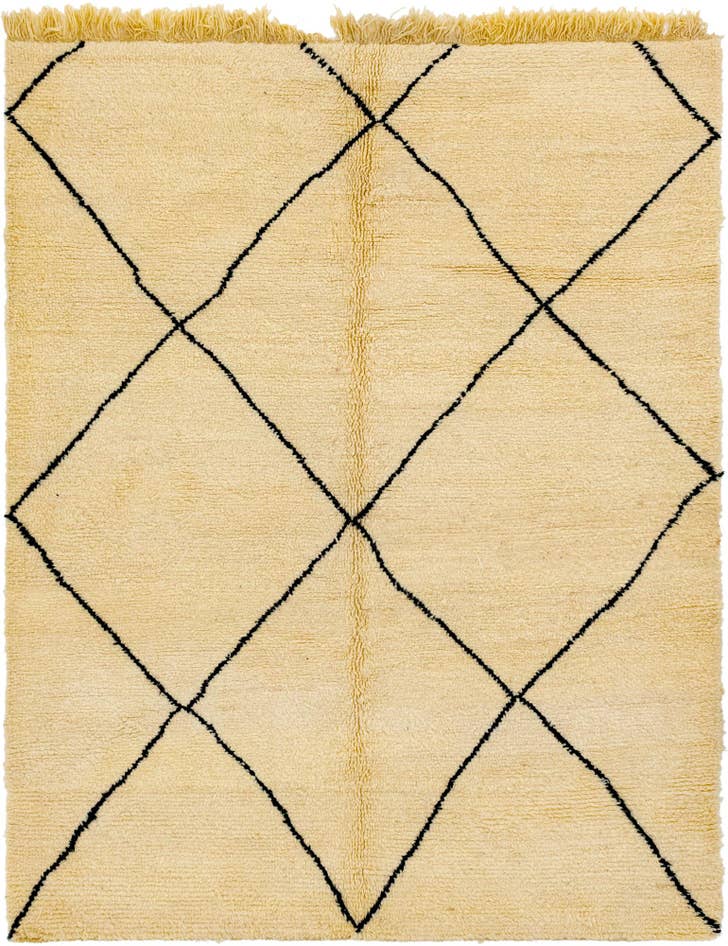 Detail image of 7' 1 x 9' 2 Hand Knotted Moroccan Wool Rug
