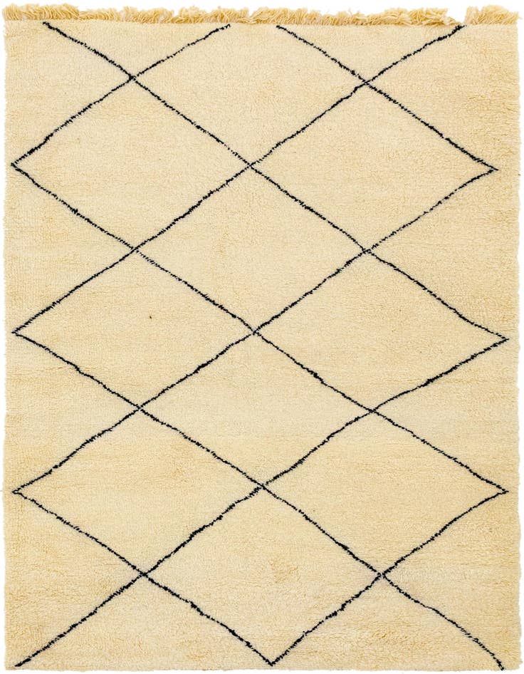 Detail image of 5' 8 x 9' 7 Hand Knotted Moroccan Wool Rug