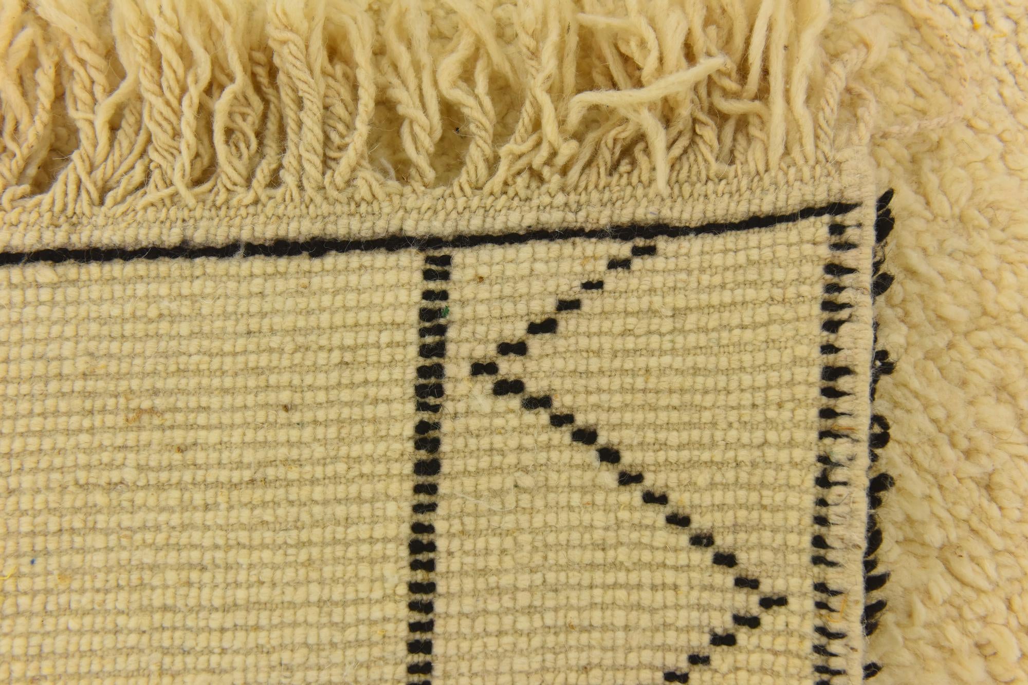 6' 7 x 10' 2 Hand Knotted Moroccan Wool Rug