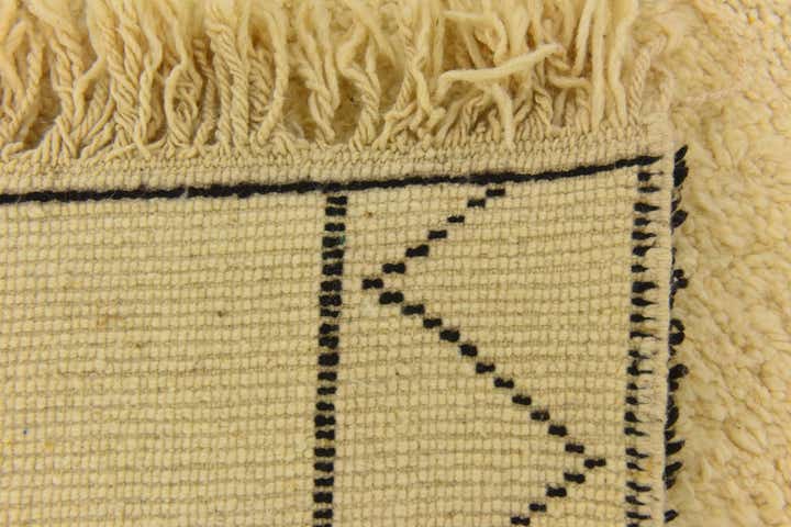 6' 7 x 10' 2 Hand Knotted Moroccan Wool Rug