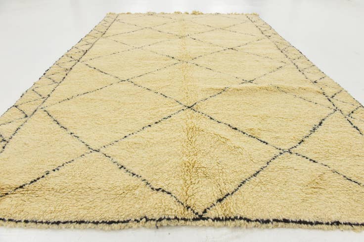 Detail image of 6' 7 x 10' 2 Hand Knotted Moroccan Wool Rug