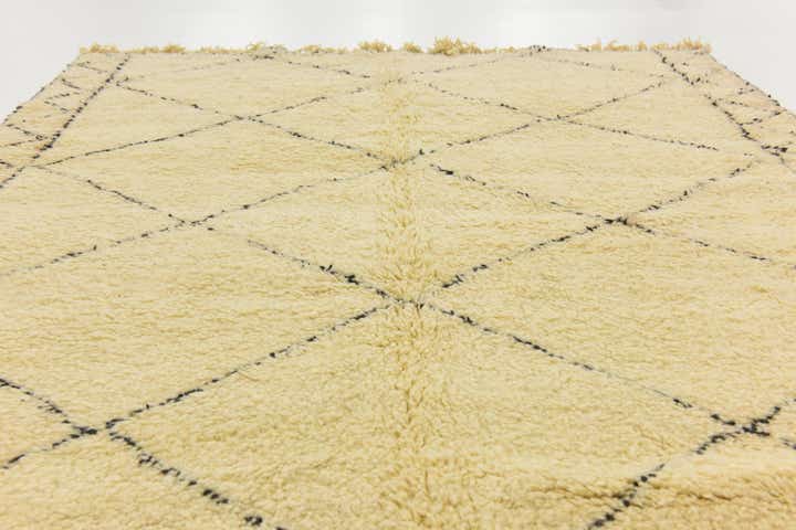 6' 7 x 10' 2 Hand Knotted Moroccan Wool Rug