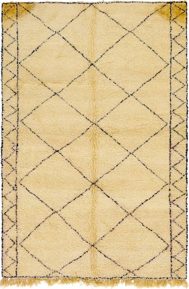 Detail image of 6' 7 x 10' 2 Hand Knotted Moroccan Wool Rug