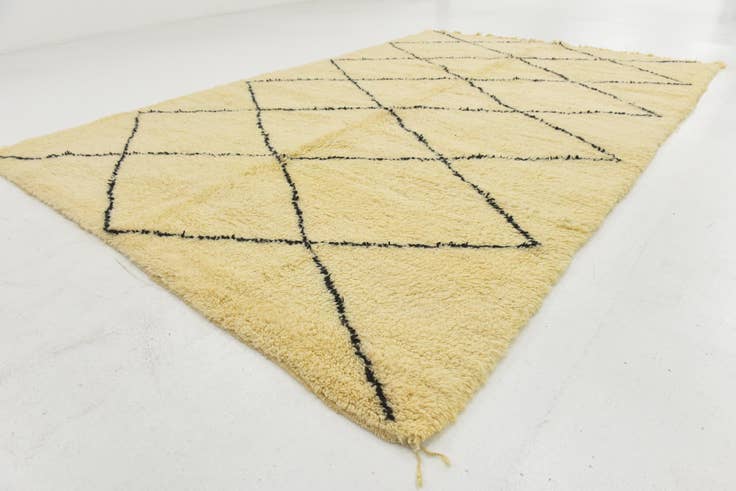 Detailansicht von 205cm x 310cm Handgeknüpft Marokkanisch Wolle Teppich