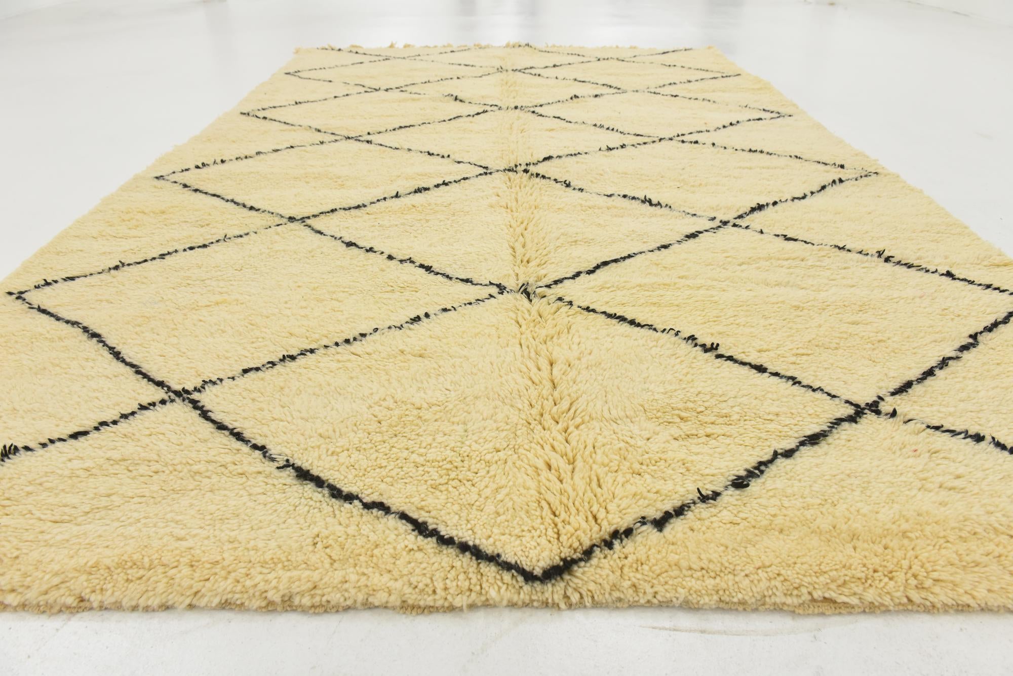 6' 8 x 10' 3 Hand Knotted Moroccan Wool Rug