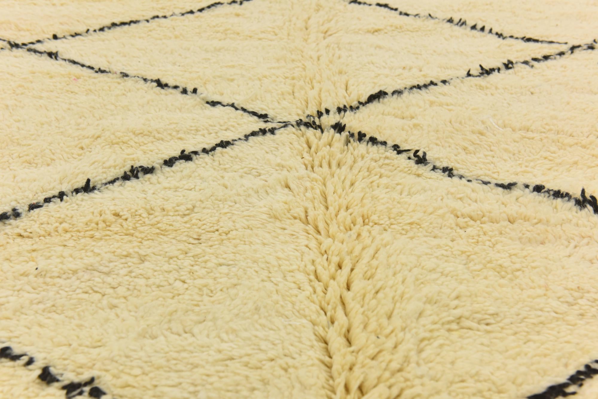 6' 8 x 10' 3 Hand Knotted Moroccan Wool Rug
