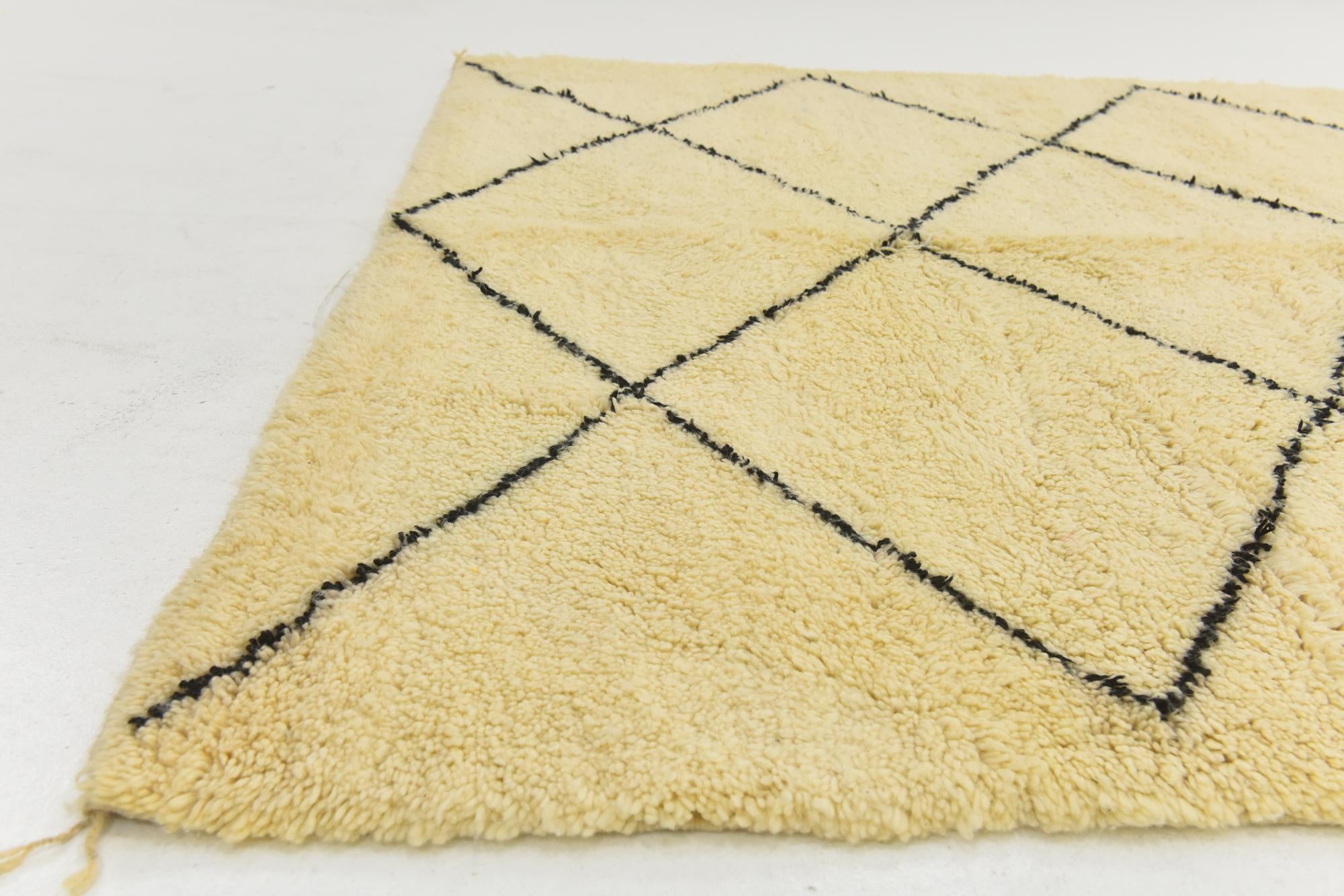 6' 8 x 10' 3 Hand Knotted Moroccan Wool Rug