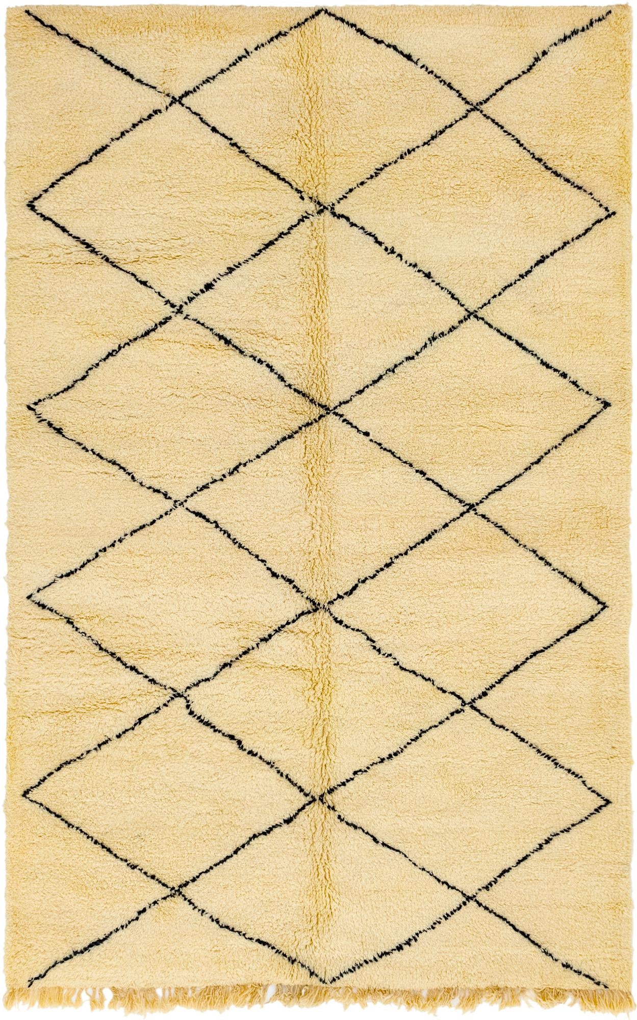 6' 8 x 10' 3 Hand Knotted Moroccan Wool Rug