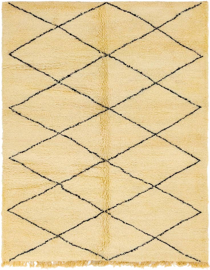 Detail image of 6' 8 x 10' 3 Hand Knotted Moroccan Wool Rug