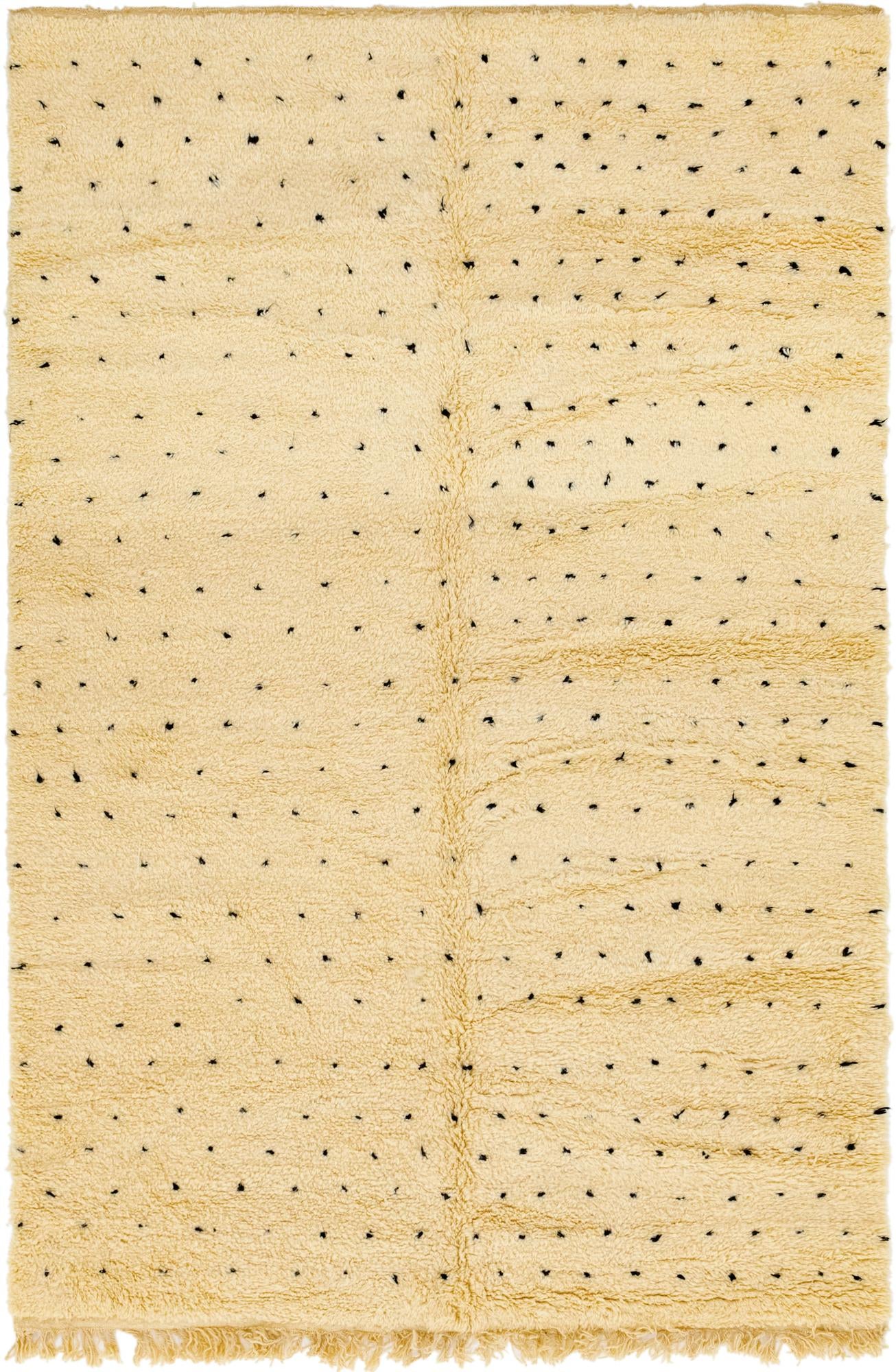 6' 5 x 10' Hand Knotted Moroccan Wool Rug
