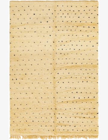 6' 5 x 10' Hand Knotted Moroccan Wool Rug