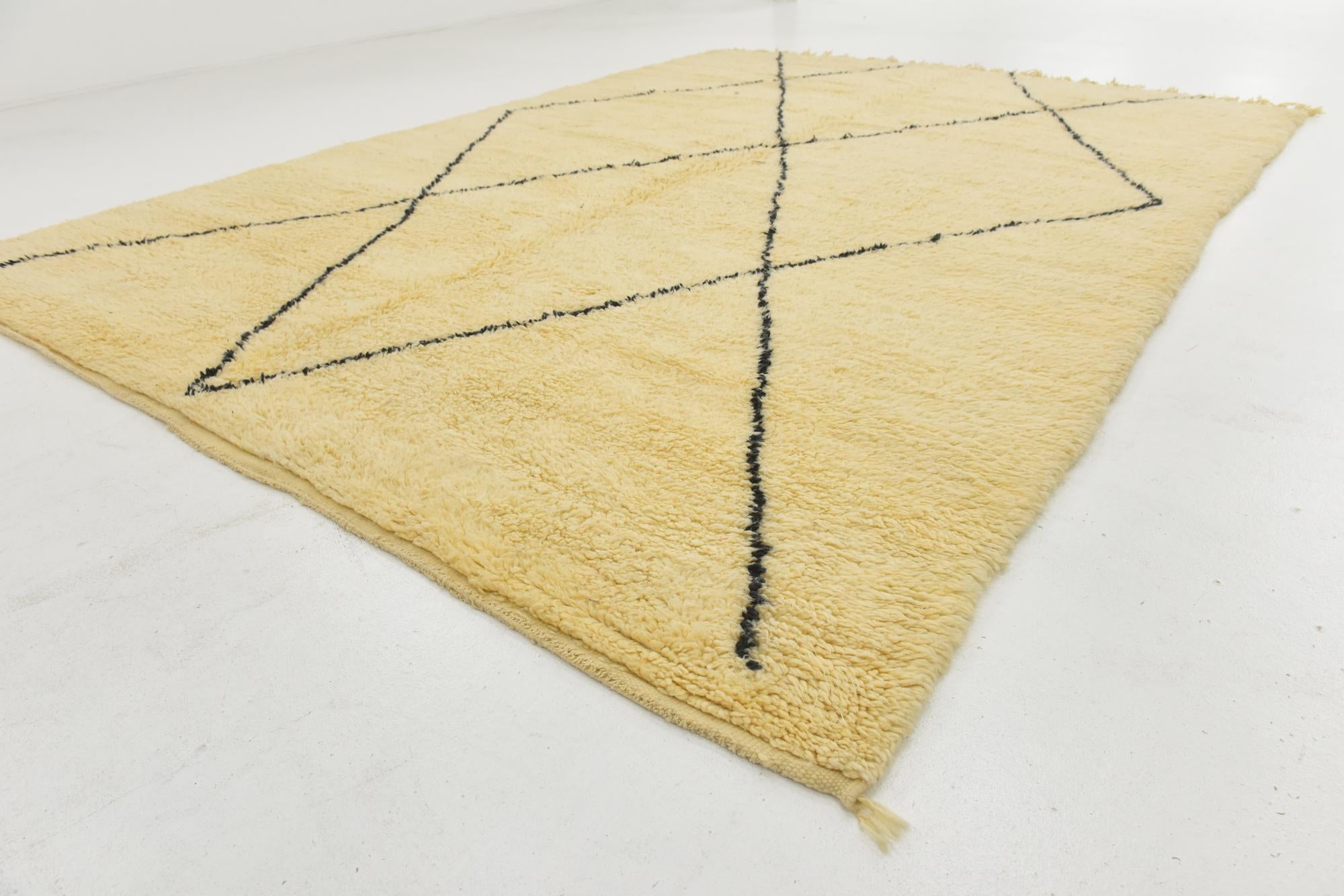 8' 3 x 11' 6 Hand Knotted Moroccan Wool Rug