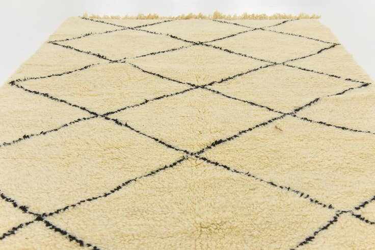 Detail image of 5' 2 x 8' 6 Hand Knotted Moroccan Wool Rug