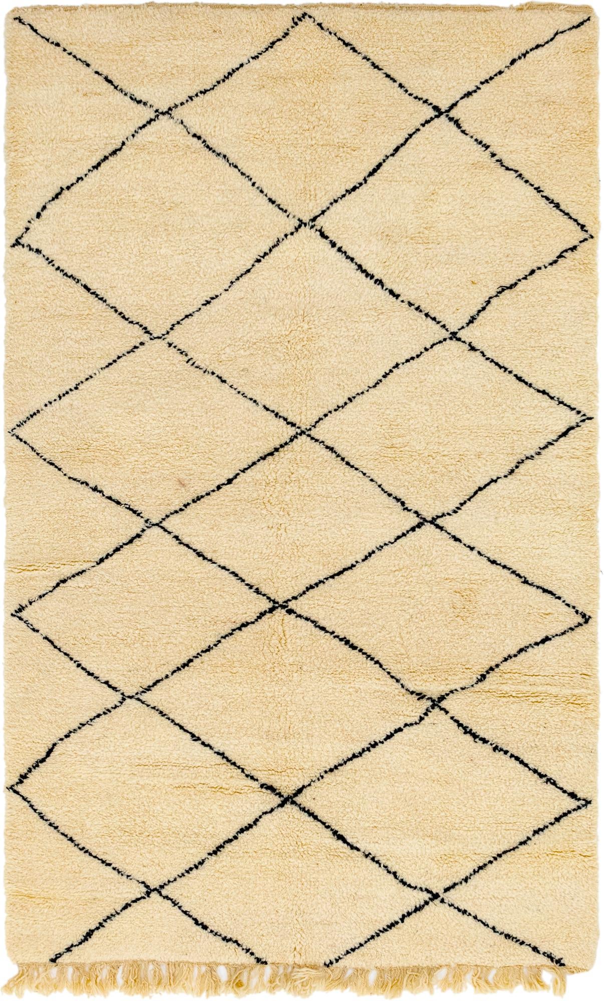 5' 2 x 8' 6 Hand Knotted Moroccan Wool Rug