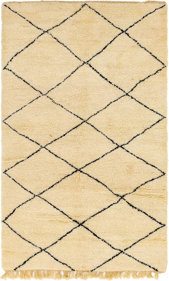 Detail image of 5' 2 x 8' 6 Hand Knotted Moroccan Wool Rug