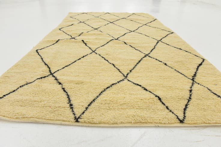 Detailansicht von 150cm x 255cm Handgeknüpft Marokkanisch Wolle Teppich