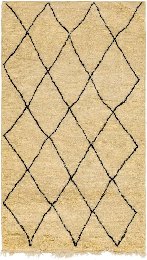 150cm x 255cm Handgeknüpft Marokkanisch Wolle Teppich