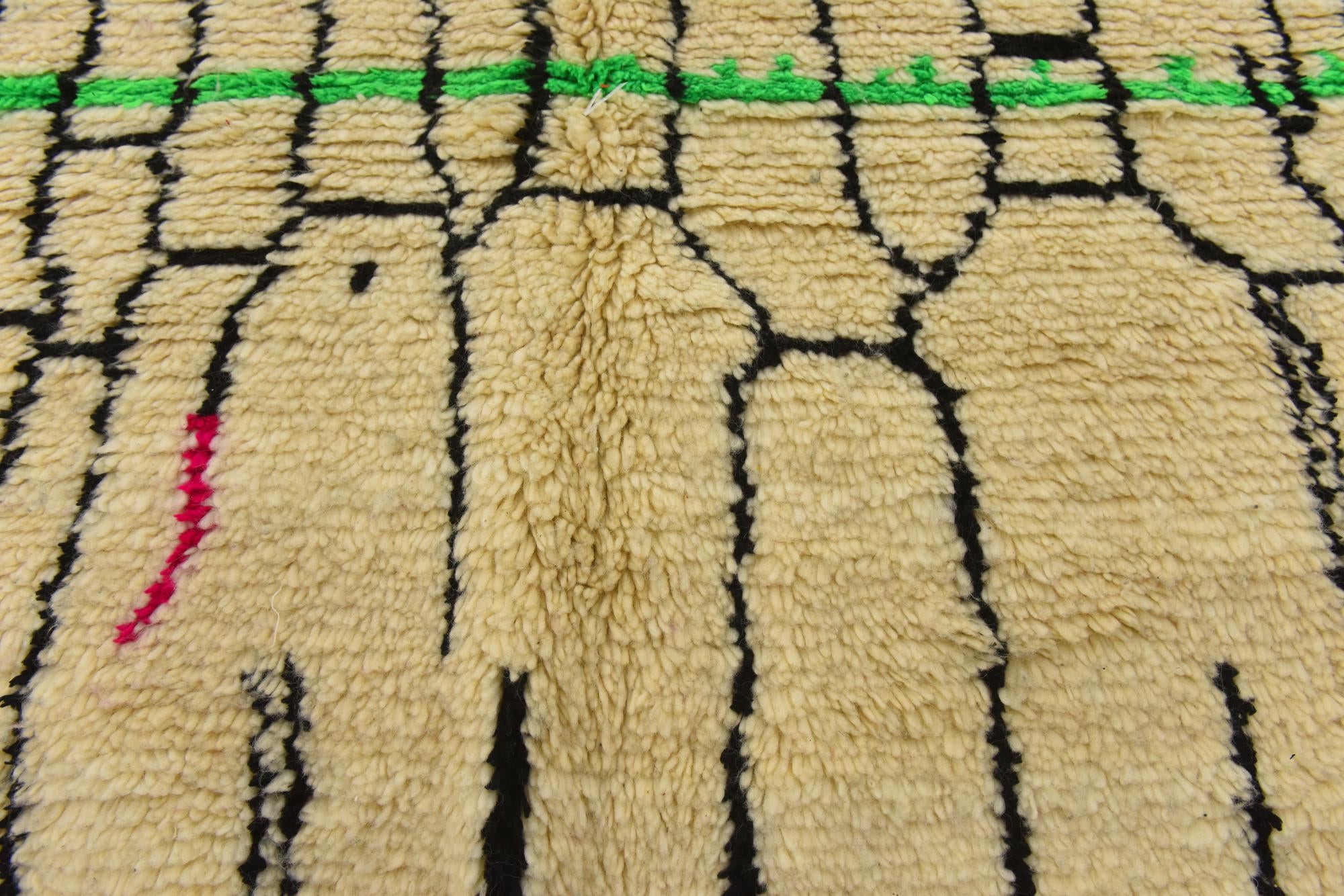 6' 6 x 9' 7 Hand Knotted Moroccan Wool Rug