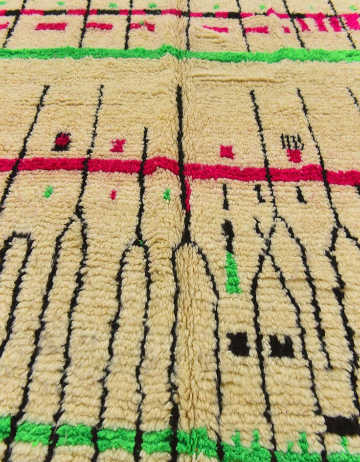 Detail image of 6' 6 x 9' 7  Hand Knotted Moroccan Wool Rug