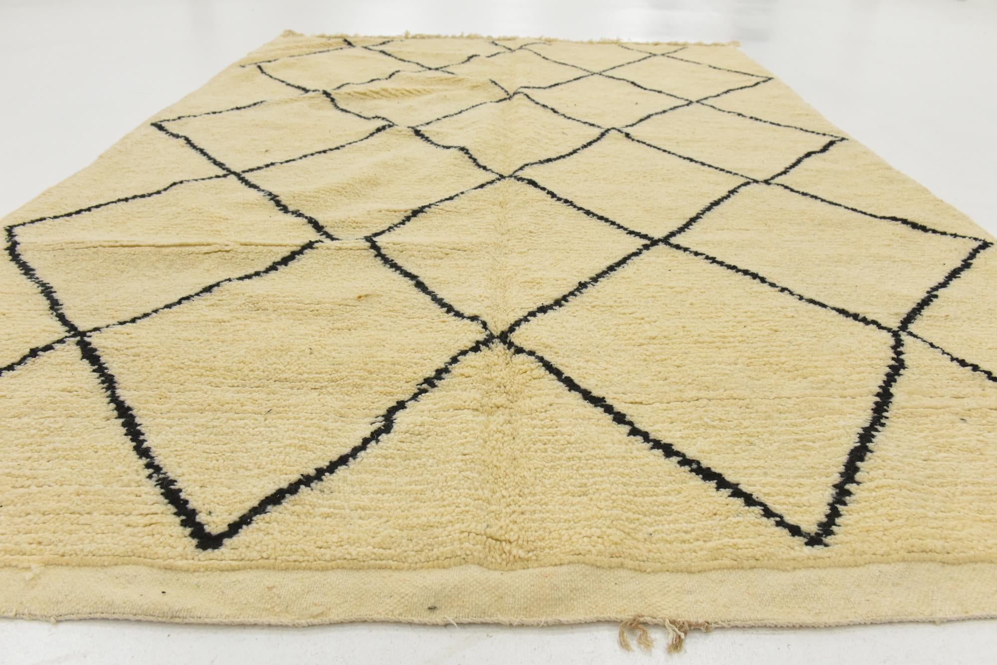 6' 5 x 9' 5 Hand Knotted Moroccan Wool Rug