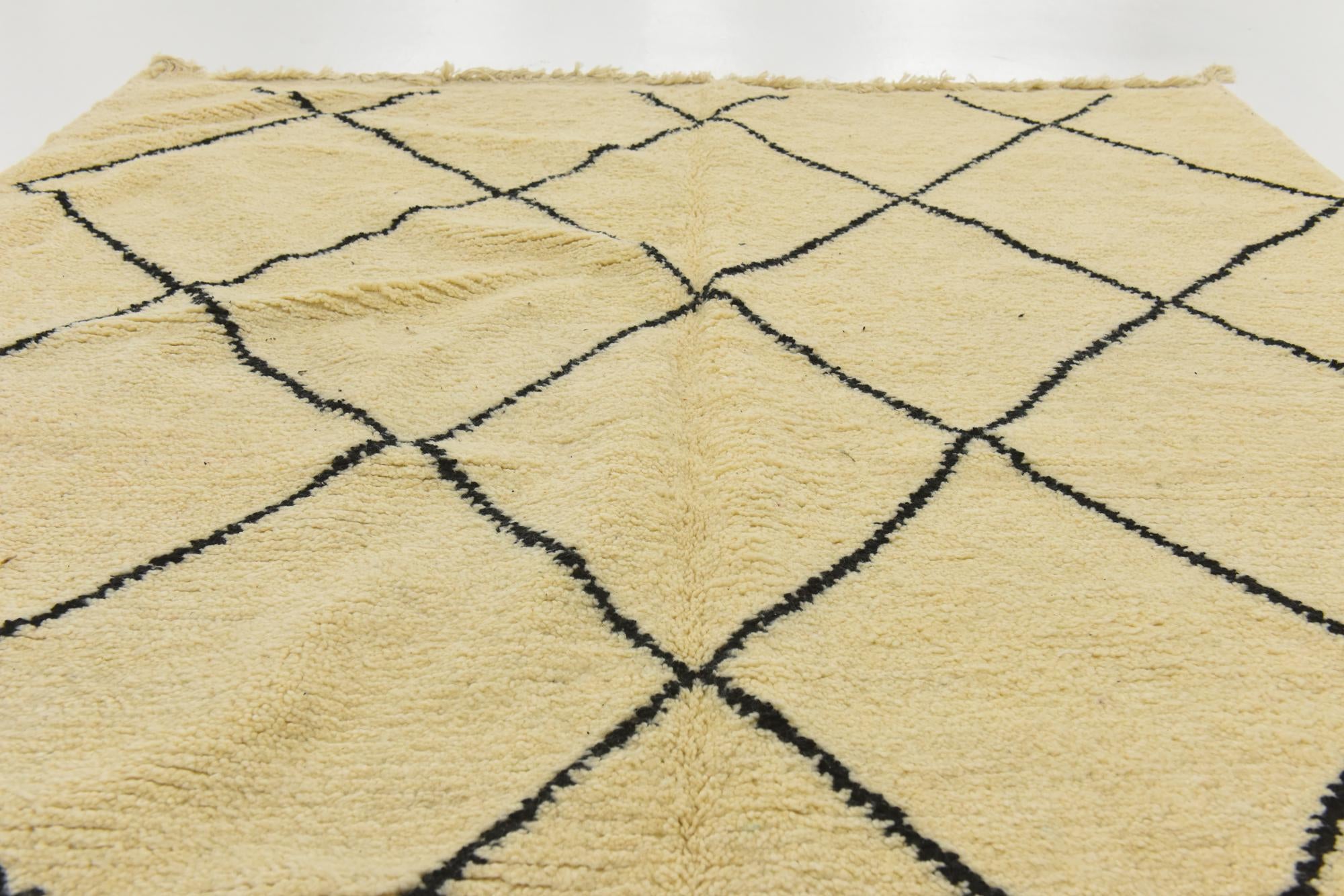 6' 5 x 9' 5 Hand Knotted Moroccan Wool Rug