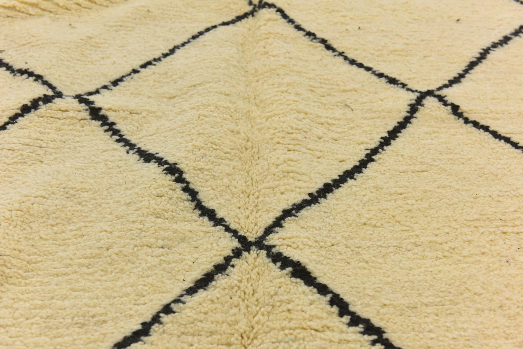 6' 5 x 9' 5 Hand Knotted Moroccan Wool Rug