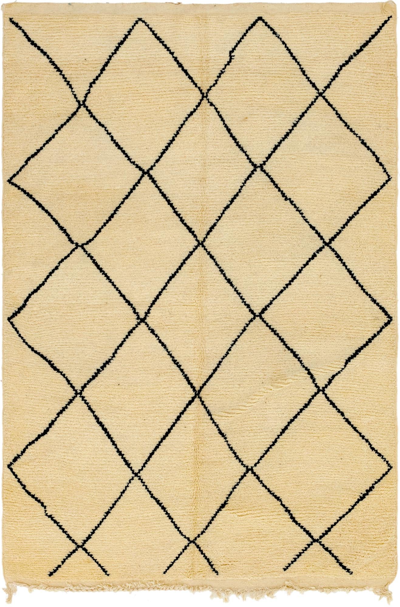 6' 5 x 9' 5 Hand Knotted Moroccan Wool Rug