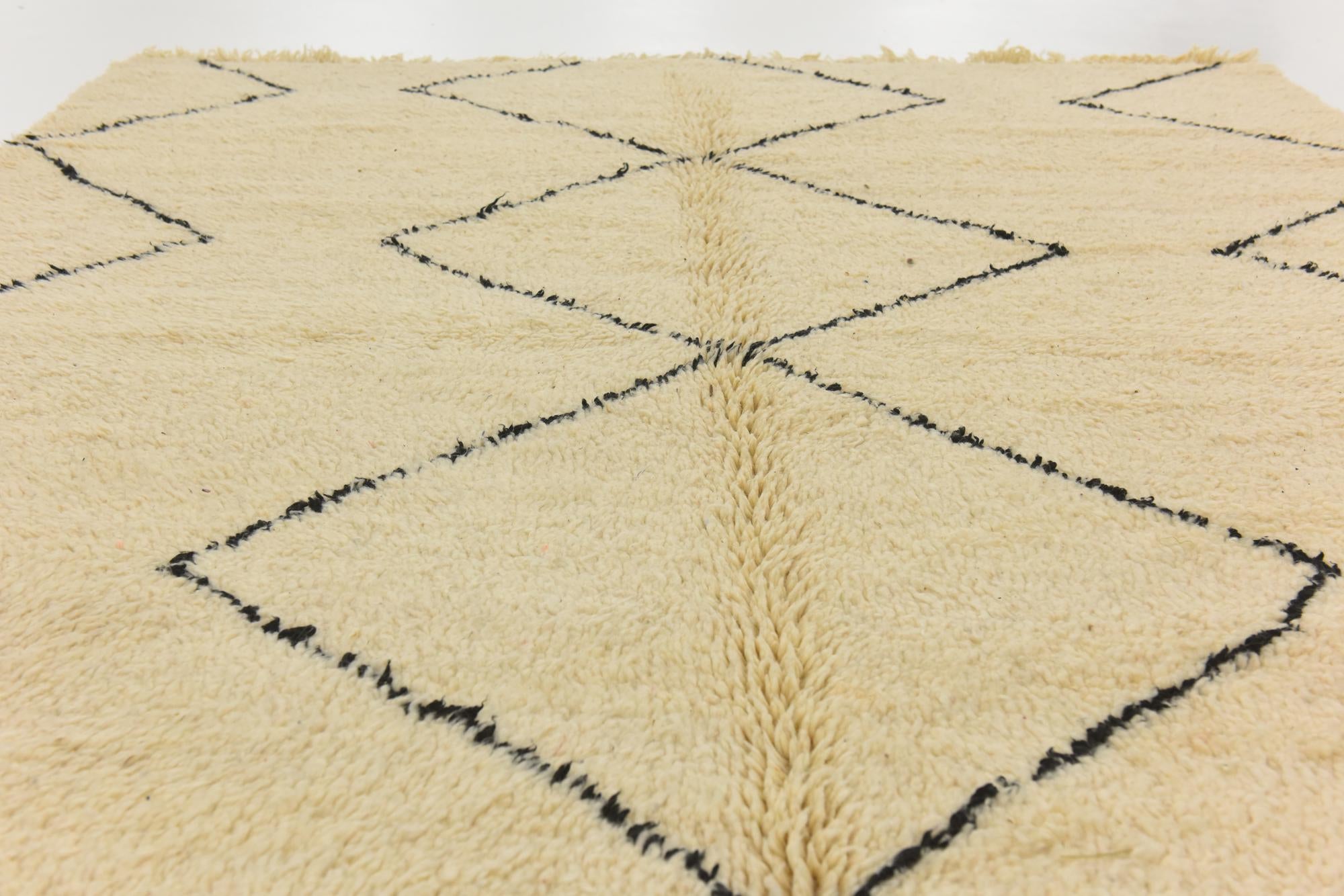 6' 4 x 10' 8 Hand Knotted Moroccan Wool Rug