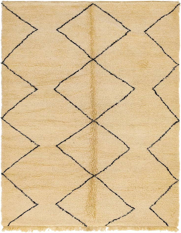 Detail image of 6' 4 x 10' 8 Hand Knotted Moroccan Wool Rug