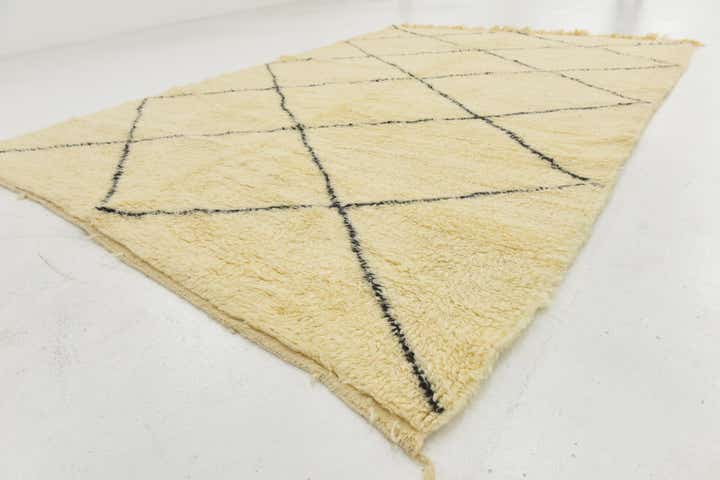 6' 7 x 9' 7 Hand Knotted Moroccan Wool Rug