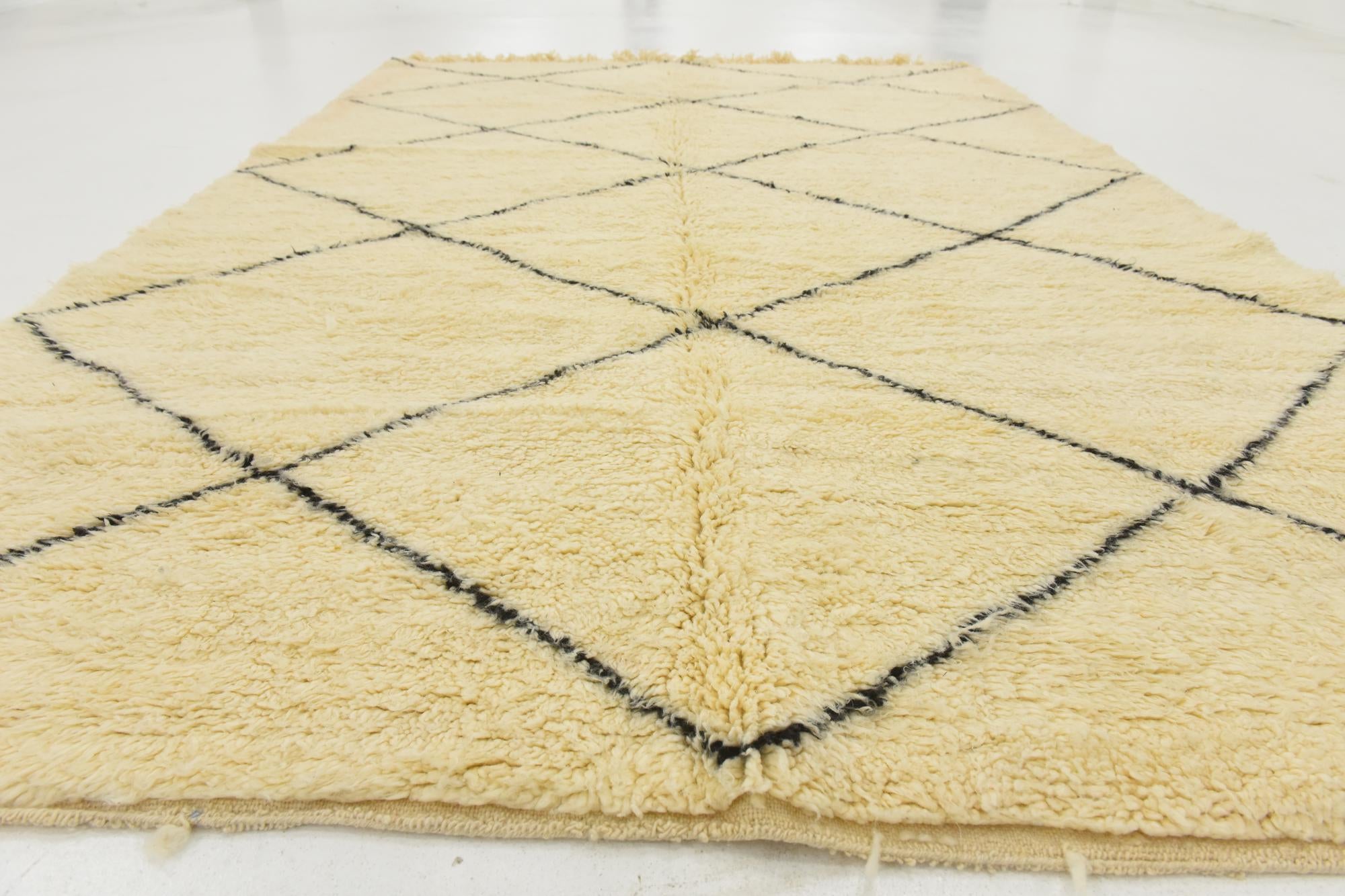 6' 7 x 9' 7 Hand Knotted Moroccan Wool Rug