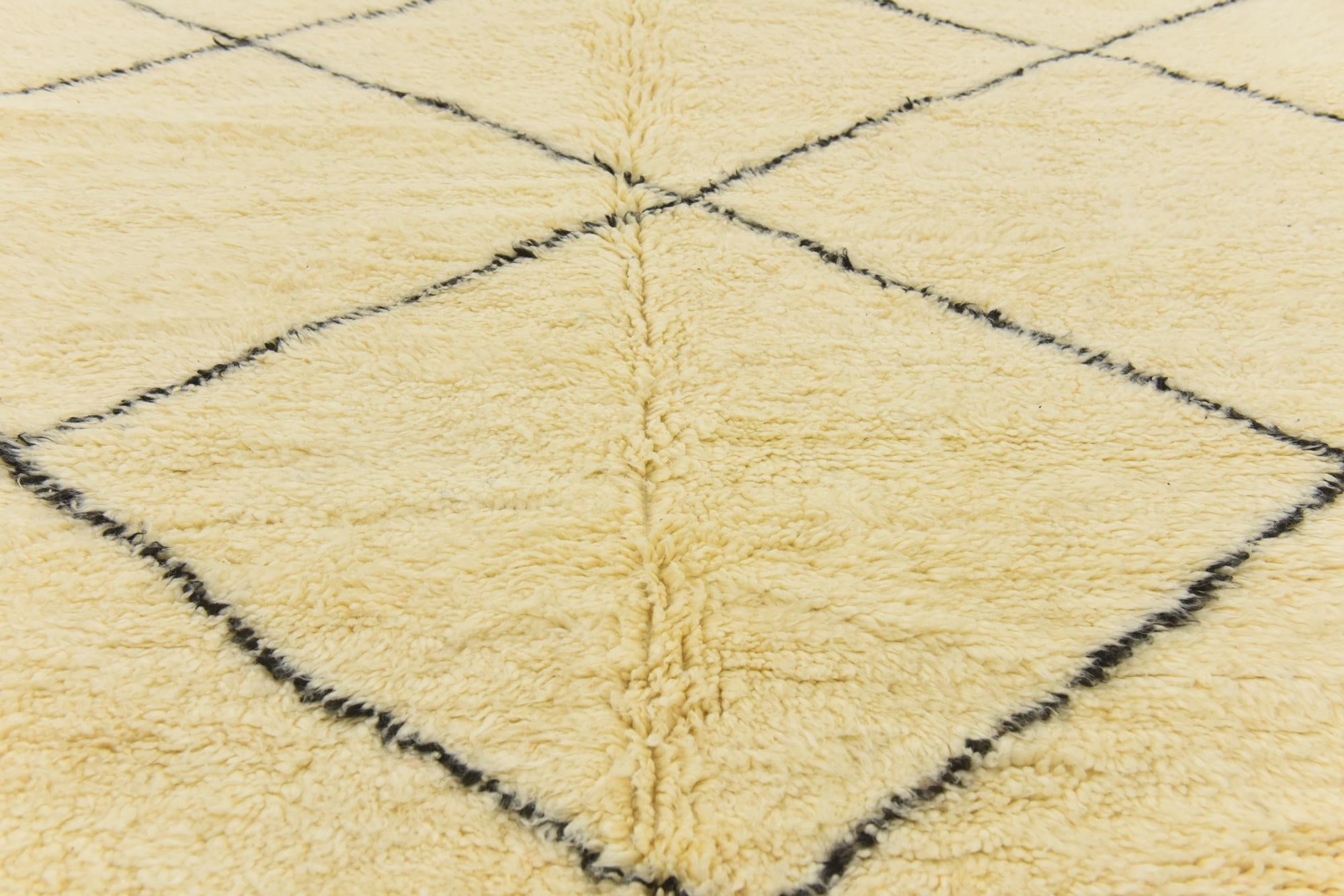 6' 7 x 9' 7 Hand Knotted Moroccan Wool Rug