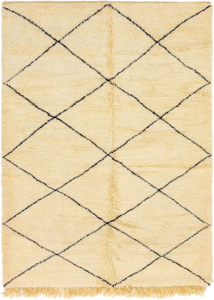 6' 7 x 9' 7 Hand Knotted Moroccan Wool Rug