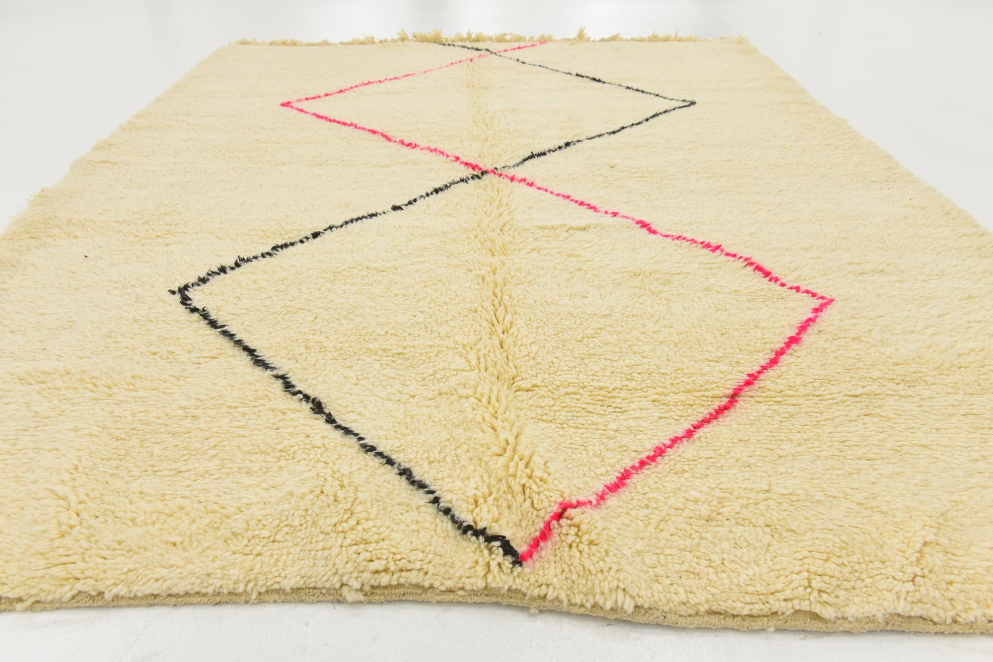 7' 2 x 9' Hand Knotted Moroccan Wool Rug