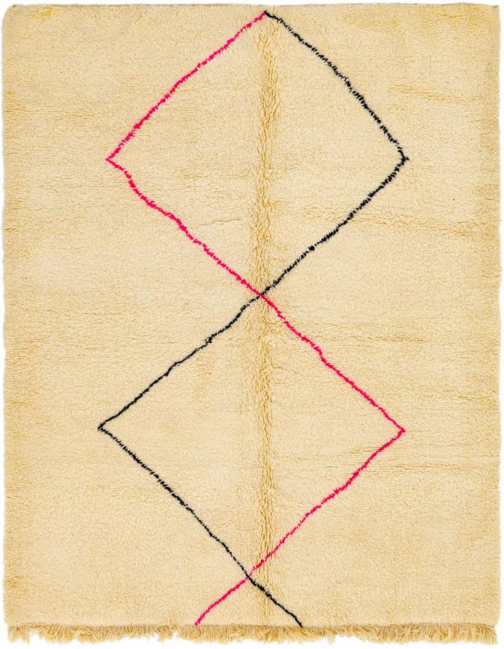 Detail image of 7' 2 x 9' Hand Knotted Moroccan Wool Rug