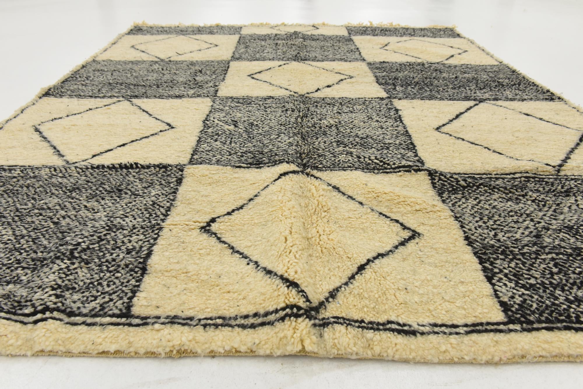 225cm x 295cm anudado a mano marroquí Alfombra Lana