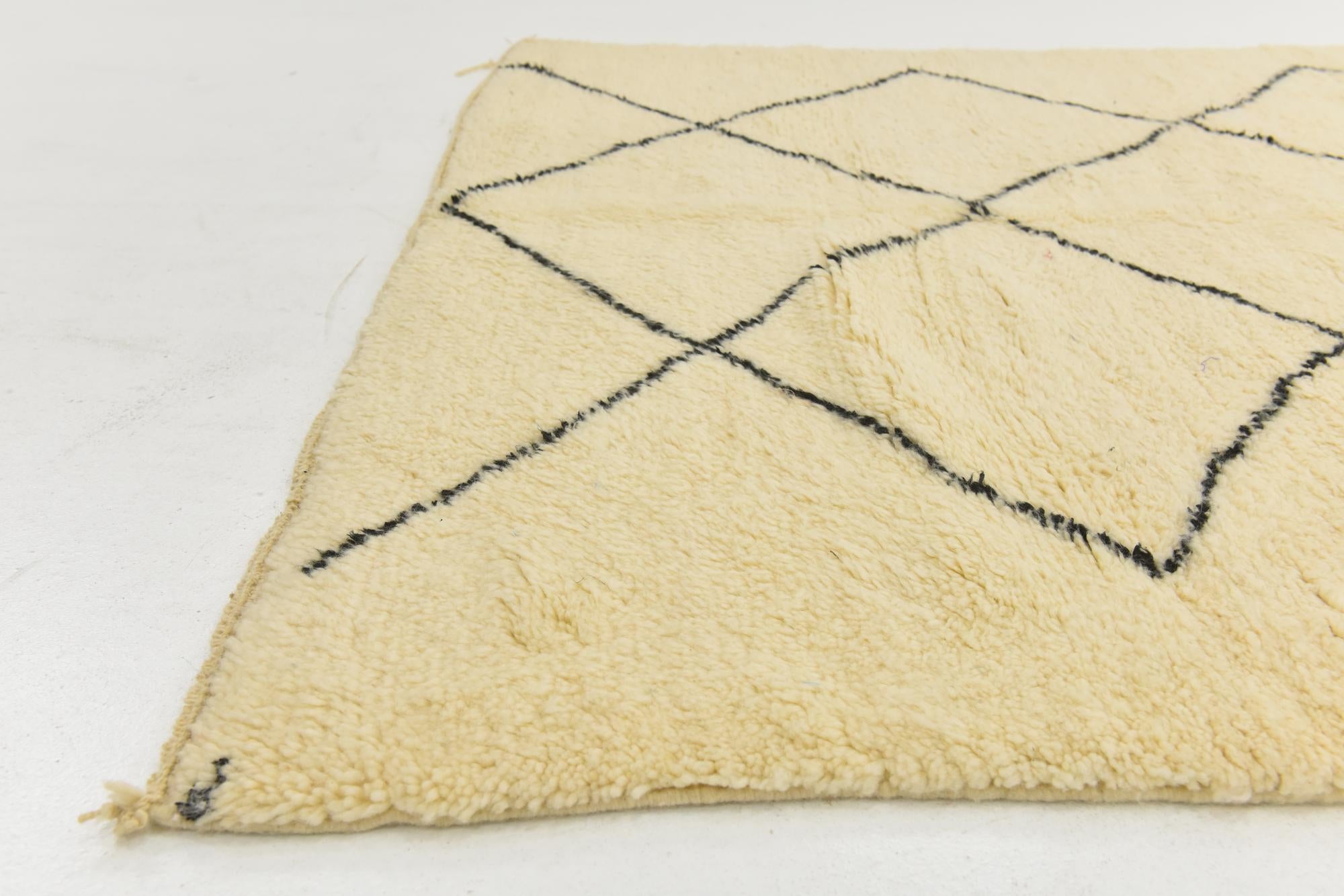 6' 5 x 10' 5 Hand Knotted Moroccan Wool Rug