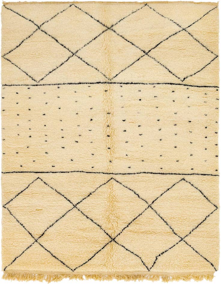 Detail image of 6' 11 x 9' 4 Hand Knotted Moroccan Wool Rug