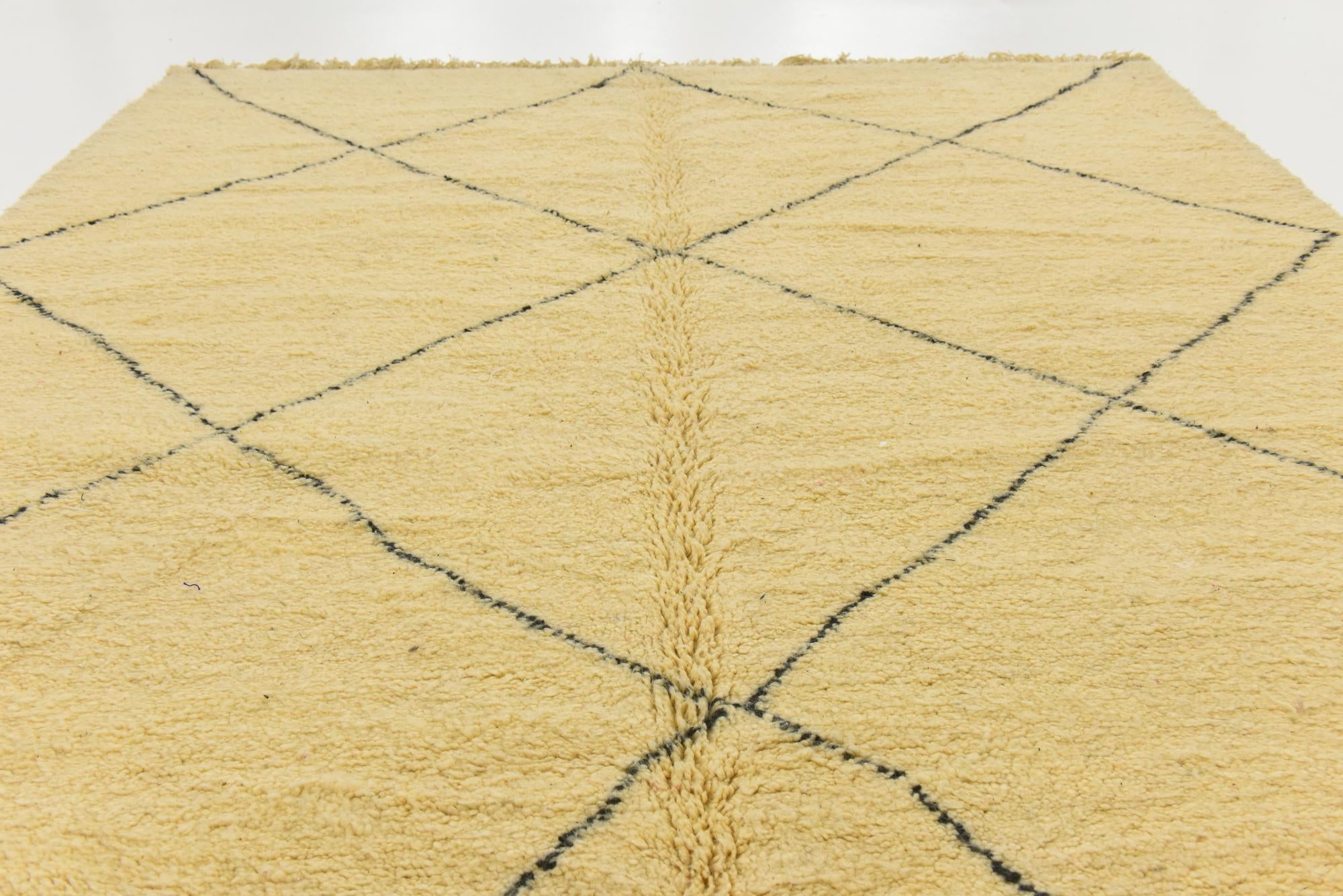 8' 2 x 11' 3 Hand Knotted Moroccan Wool Rug