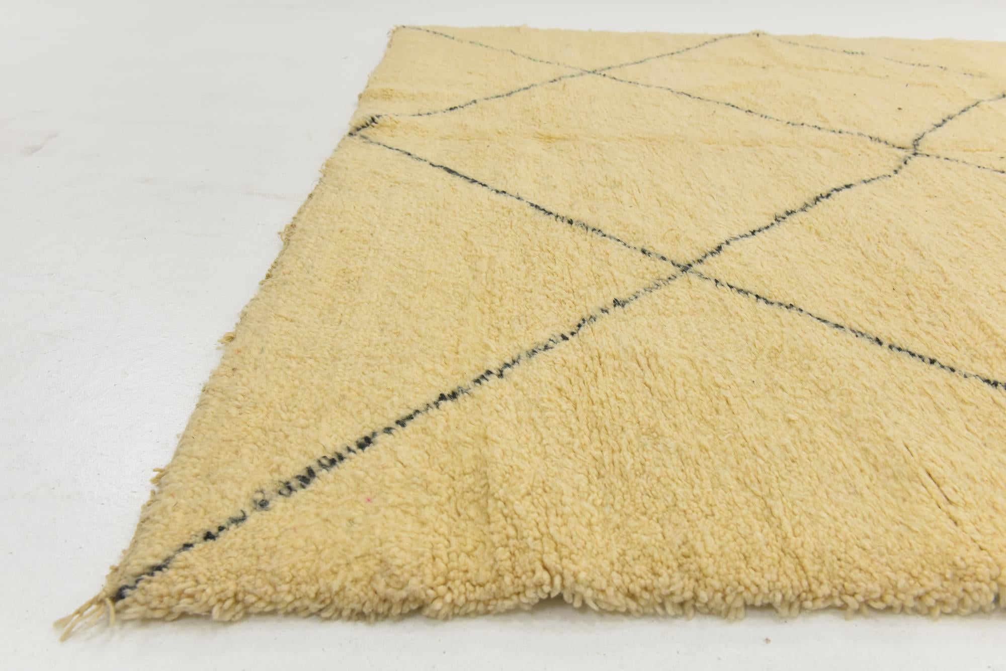 8' 2 x 11' 3 Hand Knotted Moroccan Wool Rug