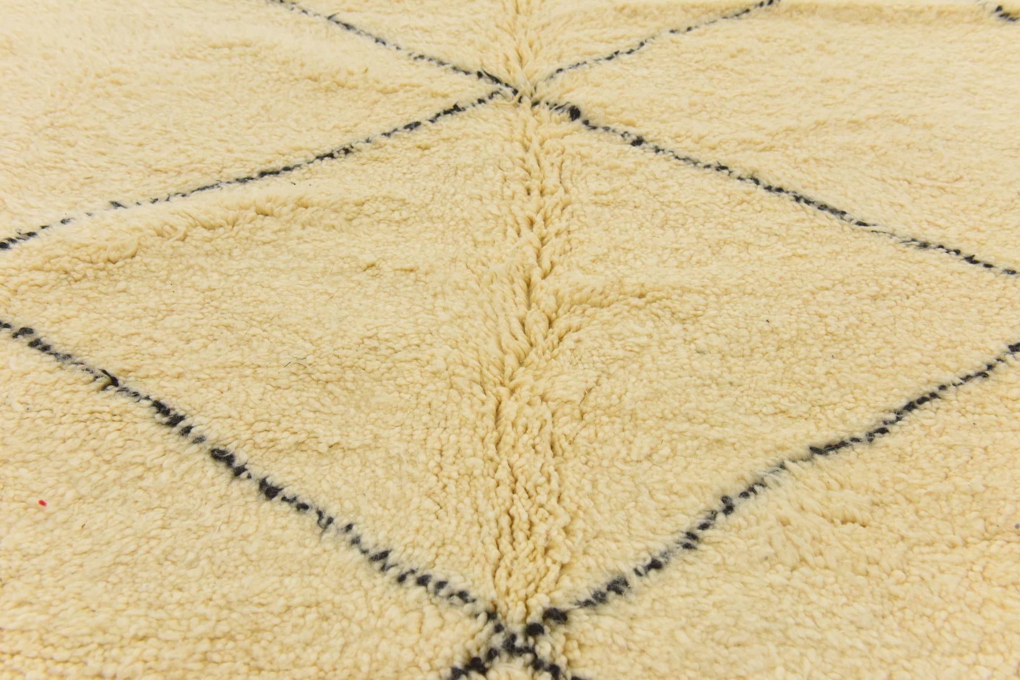 6' 9 x 9' 10 Hand Knotted Moroccan Wool Rug