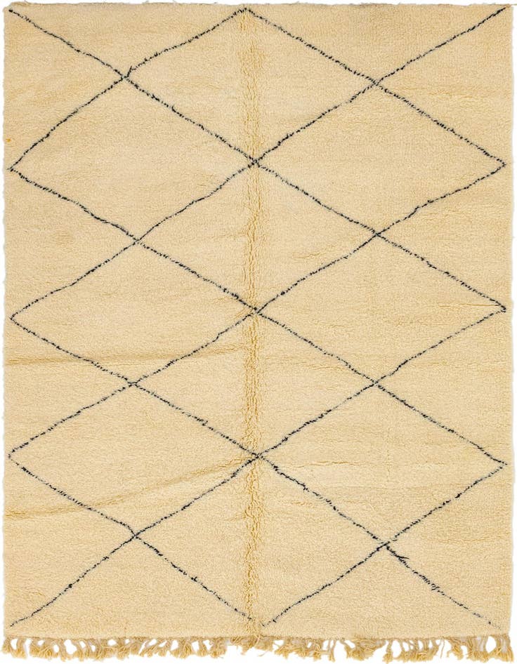 Detail image of 6' 9 x 9' 10 Hand Knotted Moroccan Wool Rug