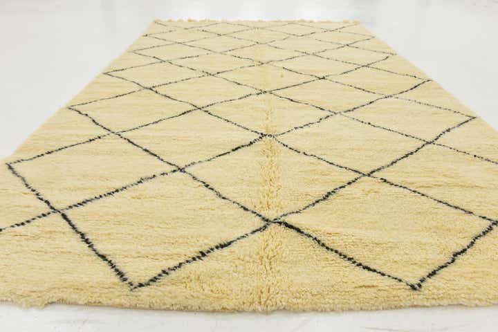 6' 5 x 10' 1 Hand Knotted Moroccan Wool Rug