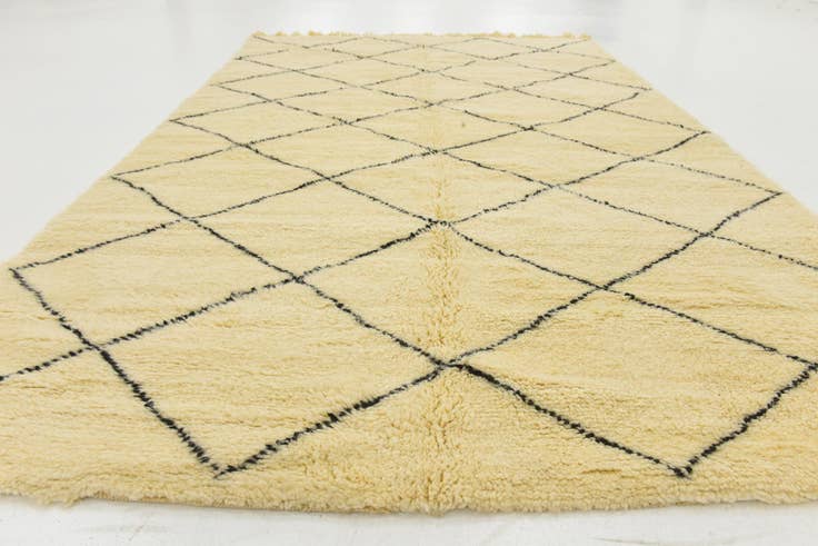 Detail image of 6' 5 x 10' 1 Hand Knotted Moroccan Wool Rug